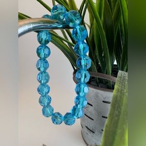 Ocean blue color beaded bracelet